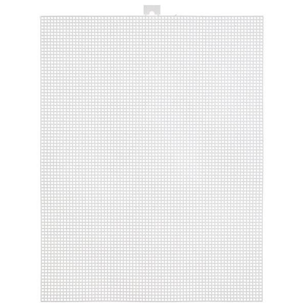 EBL Plastic Canvas #7 Mesh, 10.5"x13.5", White, 12pc, Plastic Mesh, Plastic