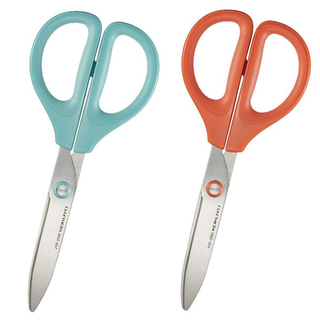 Kokuyo Scissors Saxa Standard Blade, Smoky Blue, Terracotta, Set of 2, 99K Hasa-280-3-4SET