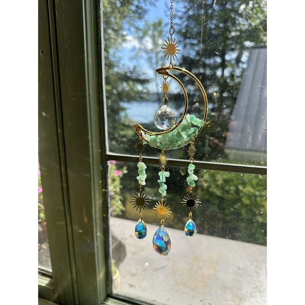 Suncatcher Handmade New Aventurine For Abundance Indoor Sparkles & Rainbows