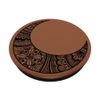 Crescent Moon Boho Mandala Flower Saddle Brown PopSockets Swappable PopGrip