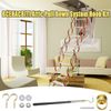 Loft Ladder Pull Down System Kit - Loft Ladder Pull Hook Set, Attic Stairs Hook Extension Pole Set - Attic Storage Hook, Attic Pull Down System Hook Parts Replacement For Home