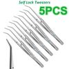 Surgical Cotton Dressing Tissue Tweezers Self Locking Forceps Dental Instruments