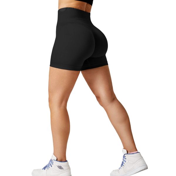 ZAAYO Sports Shorts F¨¹r Damen Scrunch Butt Push Up Booty Nahtlos Yoga Fitness Gym Shorts