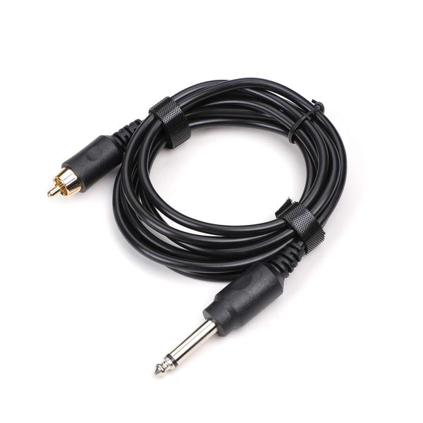 STIGMA Silikon RCA Tattoo Clipcord für Tattoo Maschine 2M Pure Copper Cable Schwarz P351