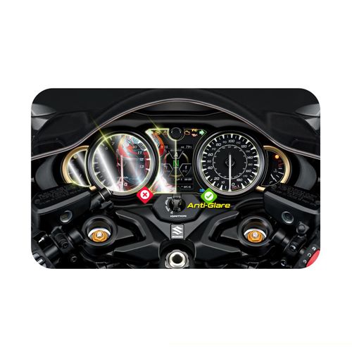 IPG Anti-Glare Compatible with Suzuki 2021-2025 GSX-R 1300 Hayabusa Gen3 / Hayabusa GSX1300R Dashboard Display Matte Finish Screen Protector Film, Perfect for Outdoor Use for GsxAn.Glare