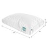 Sleepgram Bed Support Sleeping Pillow with Microfiber Cover, King Size, White