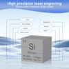 Silicon Cube 1" 99.99% Purity High Density Metal Element Cube for Element Collection Experiment Material Heavy Small Objects Experience Creative Gift