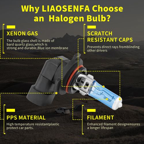 LIAOSENFA Fit For Honda Accord Headlights (Sedan 4-Door 2005-2012) Halogen Headights Bulbs,9005 High Beam+ 9006 Low Beam + H11 Fog Light Beam Kit - Headlights Bulbs, lp68, Pack of 6