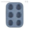 Non-Stick Cupcake Muffin Baking Tray - Round Design (6-Cups)