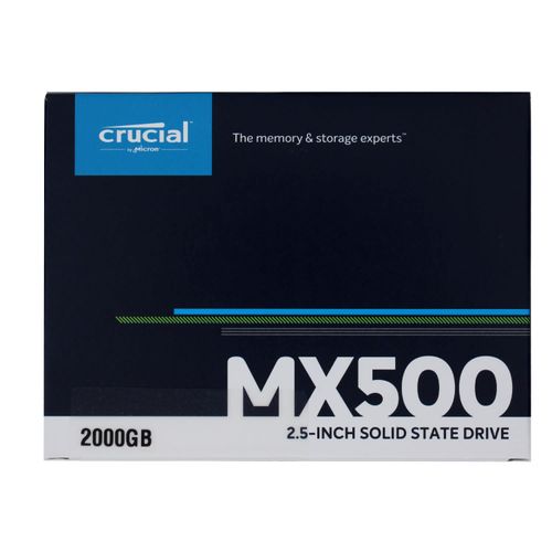 Crucial CT2000MX500 SSD1 Crucial SSD, 2TB MX500 SATA3 Internal 2.5 inch (7 mm)