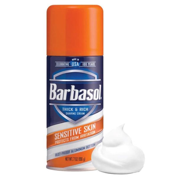 Barbasol Shave Cream 7 Ounce (Sensitive Skin, Pack of 3)