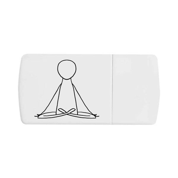 'Yoga Lotus Pose' Pill Box with Tablet Splitter (PI00031533)