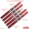 Montex 5 x 0.7mm Tip Winner RED Quick Drying Gel Pens Angle Comfort Soft Grip