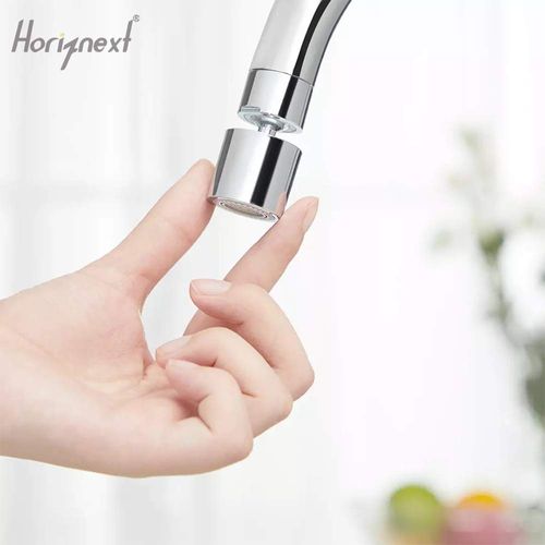 Horiznext faucet aerator for kitchen bathroom sink, tap head sprayer 360 degree swivel filter attachment hose extender no splash water nozzle (1 pc with adapter)