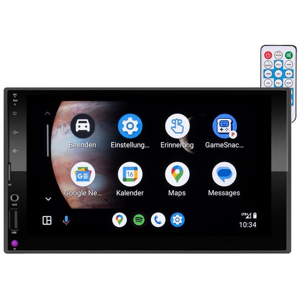 CREASONO 2 DIN Radio: 2-DIN Car Radio with Wireless Apple Carplay & Android Car, 17.8 cm, MP5 (Car Radio 2DIN, 2DIN with Carplay Navi, Hands-Free System)