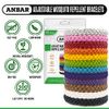 Anbar Leather Mosquito Repellent Bracelets for Adults and Kids, 12 Pack, Deet Free, All-Natural Anti-Mosquito, Tick, and Insect Essential Oils, 300-Hour Waterproof Outdoor Protection (Solid)