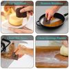 4 PCS Pan Scraper Tool Multifunctional Dish Scraper Plastic Cake Scraper Handheld Pot Scraper Dough Scraper for Kitchen Cleaning Tools and Soft Food Cutting
