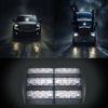 HQRP White 18 LED Visor Dashboard Emergency Strobe Lights with 3 Suction Cups