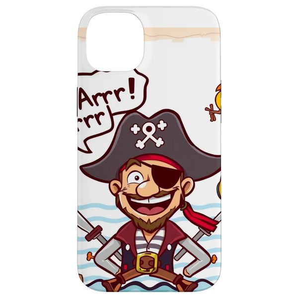 Friendly Pirate Captain with Parrot - Talk like a Pirate Day Case for iPhone 14 Plus