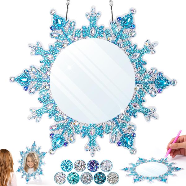 6 7 8 9 10 Year Old Girl Gifts: Craft Kits for Kid Age 8-10 Girls Birthday Presents for 7-8-9-10-11 Year Old Girl Toy Age 5-12 Kids' Craft Kit Diamond Painting Frozen Toys Vanity Mirror Art Set Decor