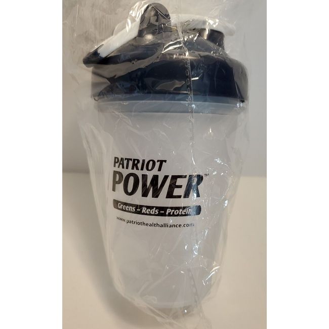 PATRIOT POWER *Brand New* plastic shaker with navy lid