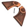 Fits Heritage Rough Rider Grips ~ .22 Model ~ Walnut Carved Eagle Checker