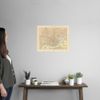 CANVAS ON DEMAND Map of Cincinnati Wall Decal, Map Artwork