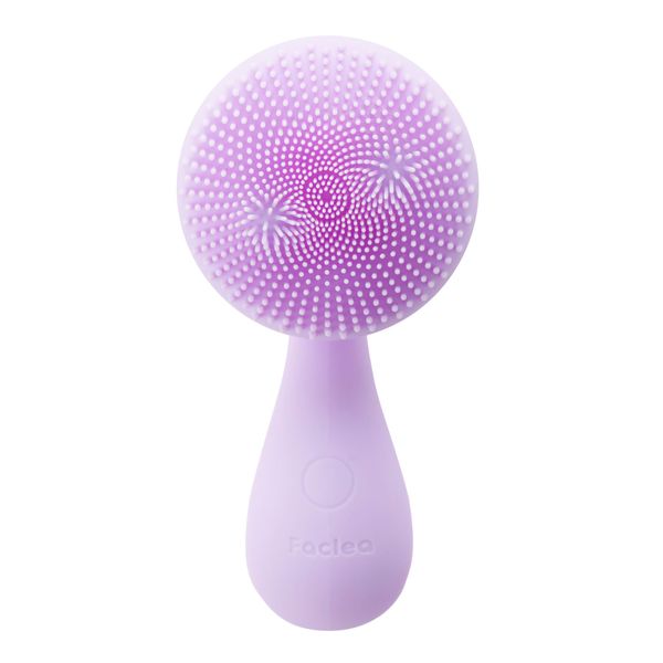 Faclea Electric Facial Cleansing Brush, Sound Wave, Magnetic, Waterproof, Vegetable Silicone, Gentle on Your Skin (Pastel Purple)