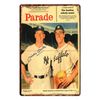 1957 Mickey Mantle Parade Newspaper tin sign