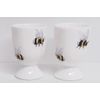 Bees Egg Cups Set 4 Fine Bone China Bumblebee Hand Decorated in UK