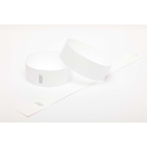 500 Tyvek Security Paper Event Wristbands (White, 1" (25mm))