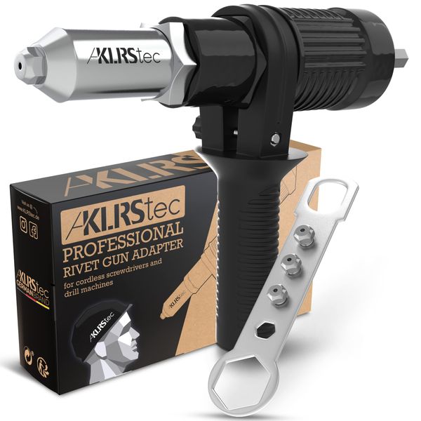 KLRStec Professional Rivet Gun Adapter - Pop Riveter Attachment for Cordless Screwdrivers and Drills - Easy Processing for Pop Rivets