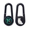Azeeda 'Fluffy White Cat' Compass Keyring (KC00015973)