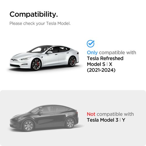Spigen Tempered Glass Screen Protector [GlasTR EZ FIT] Designed for Tesla Model S (2021/2022/2023/2024), Tesla Model X (2021/2022/2023/2024) 17 inch Dashboard Touchscreen - Matte/Anti Fingerprint