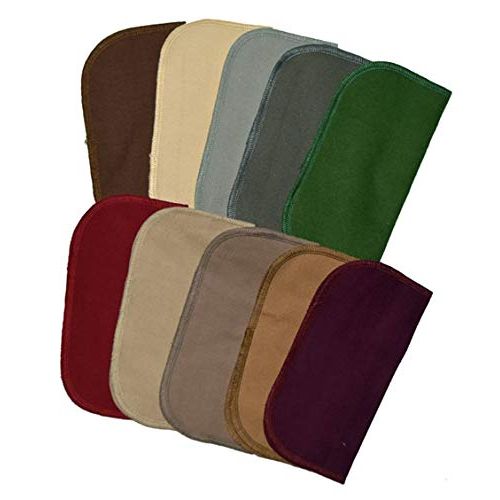 1 Ply Solid Flannel 8x8 Inches Set of 10 Earth Tone Edging