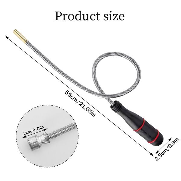 Magnetic Pickup Tool,Extendable Magnetic,Telescopic Magnet Stick Grabber Wand,Garage and Mechanic Equipment Tools,Strong Grip,Non-Slip Handle for Hard-to-Reach Areas (1)