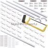 Ceiling Curtain Track Room Divider Ceiling Mount Track Set for 9ft - 12ft White