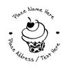 Decorative Customized 2" with your name with icecream logo Round Self-Ink Stamp