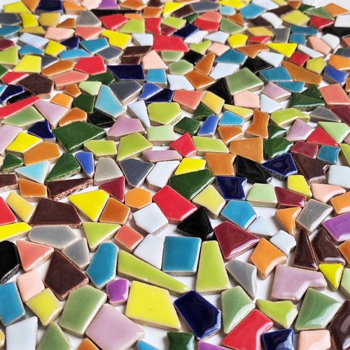 Aonuoao Irregular Ceramic Mosaic Tiles for Crafts, Mosaic Tiles for Crafts Bulk, Mosaic Pieces for Crafts, Mosaic Making, Decoration, and More