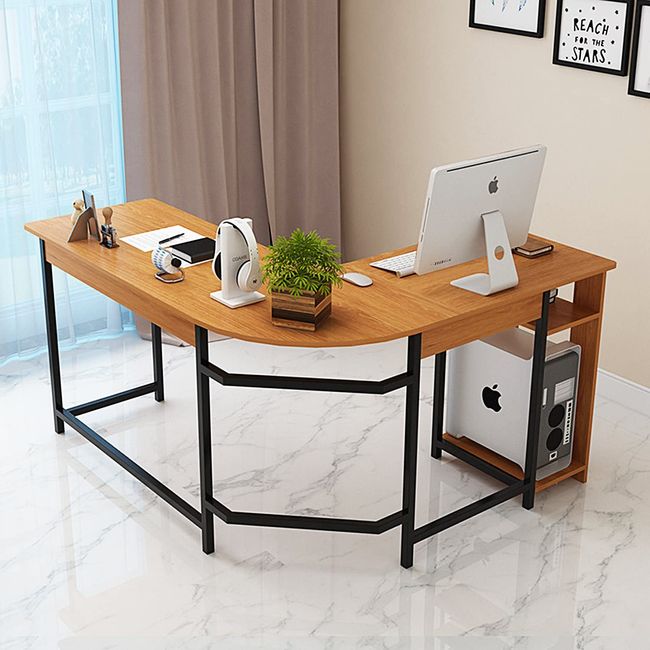 Computer Desk Modern L Shaped Desk, L Corner Desk Gaming Desk PC Laptop  Study Wood Table