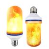 6W E26 LED Flame Effect Light Bulb - 4 Modes Fire Flickering Bulbs for Christmas Decoration Atmosphere Lighting (2 Pack)