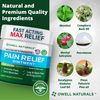 OWELL NATURALS Deep Penetrating Pain Relief Ointment, Natural Cream Fast Acting Formula for Back, Knee, Joint & Muscle Discomfort, Long-Lasting Soothing Balm, 7 oz
