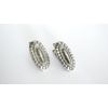 Extra tiny small silver metal native celtic alligator hair clip (set of two)