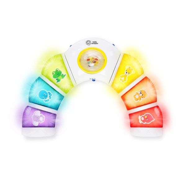 Baby Einstein Glow & Discover Light Bar Musical Toy, Activity Station, Sitting Up and Tummy Time Toy, Color and Animal Learning Toy, Infant Ages 3 months+