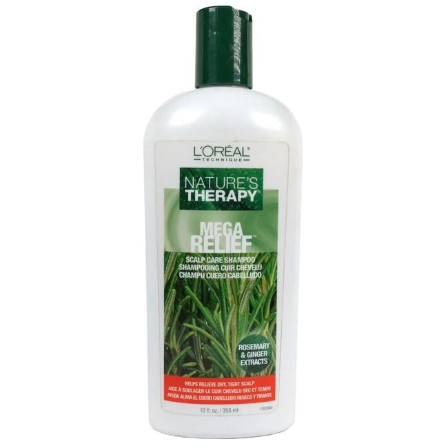 L'Oreal Nature's Therapy Mega Relief Scalp Treatment Shampoo Rosemary 12 fl Oz