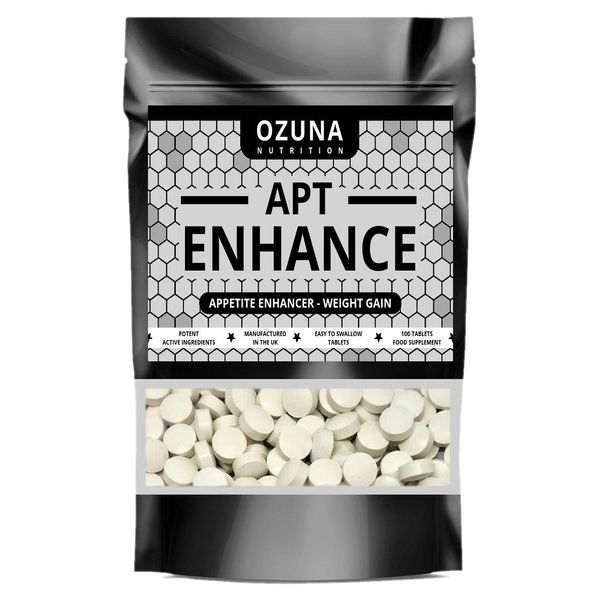 APT Enhance Appetite Enhancer Stimulant - Max Strength Appetite Boosting Pills - Proven Natural Formula - Helping You to Eat More & Gain Weight | 100 Tablets