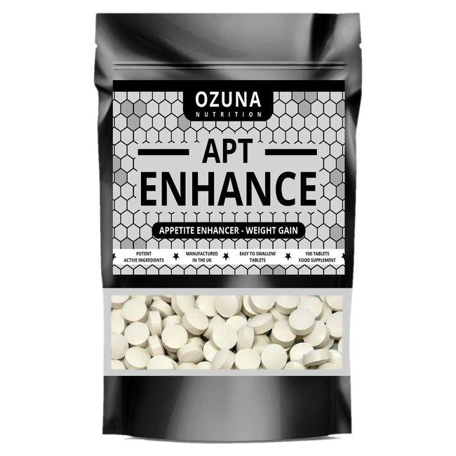 APT Enhance Appetite Enhancer Stimulant - Max Strength Appetite Boosting Pills - Proven Natural Formula - Helping You to Eat More & Gain Weight | 100 Tablets