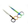 GERMAN PREMIUM RAINBOW IRIS SCISSOR 4.5" STR + IRIS SCISSORS 4.5" CVD GOLD BLK