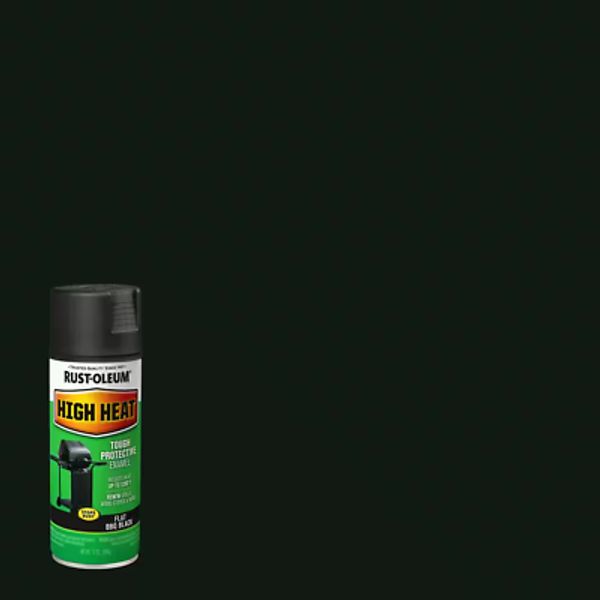 Rustoleum High Heat Bar-B-Que Black Flat Spray Paint 12 Oz F&F SHIPPING