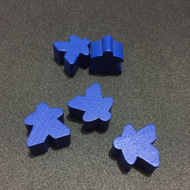 Meeple, Large, Wood, Blue